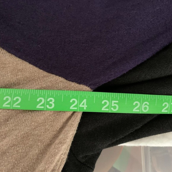 Ruby Moon Sweater Womens Sz L Beige Purple Cowl Neck Buttons Long Sleeve - Picture 8 of 9